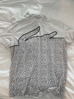 Lacoste Men’s White Short Sleeve Graphic Print Tee